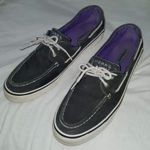Sperry top-sider boat shoes size 10 charcoal/gray